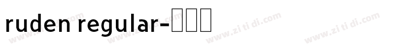 ruden regular字体转换